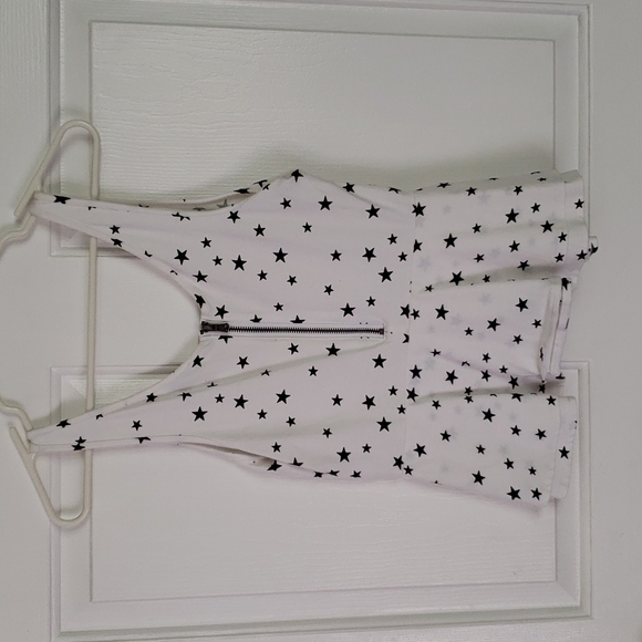Express white and black star peplum tank,  Size medium - Picture 3 of 3